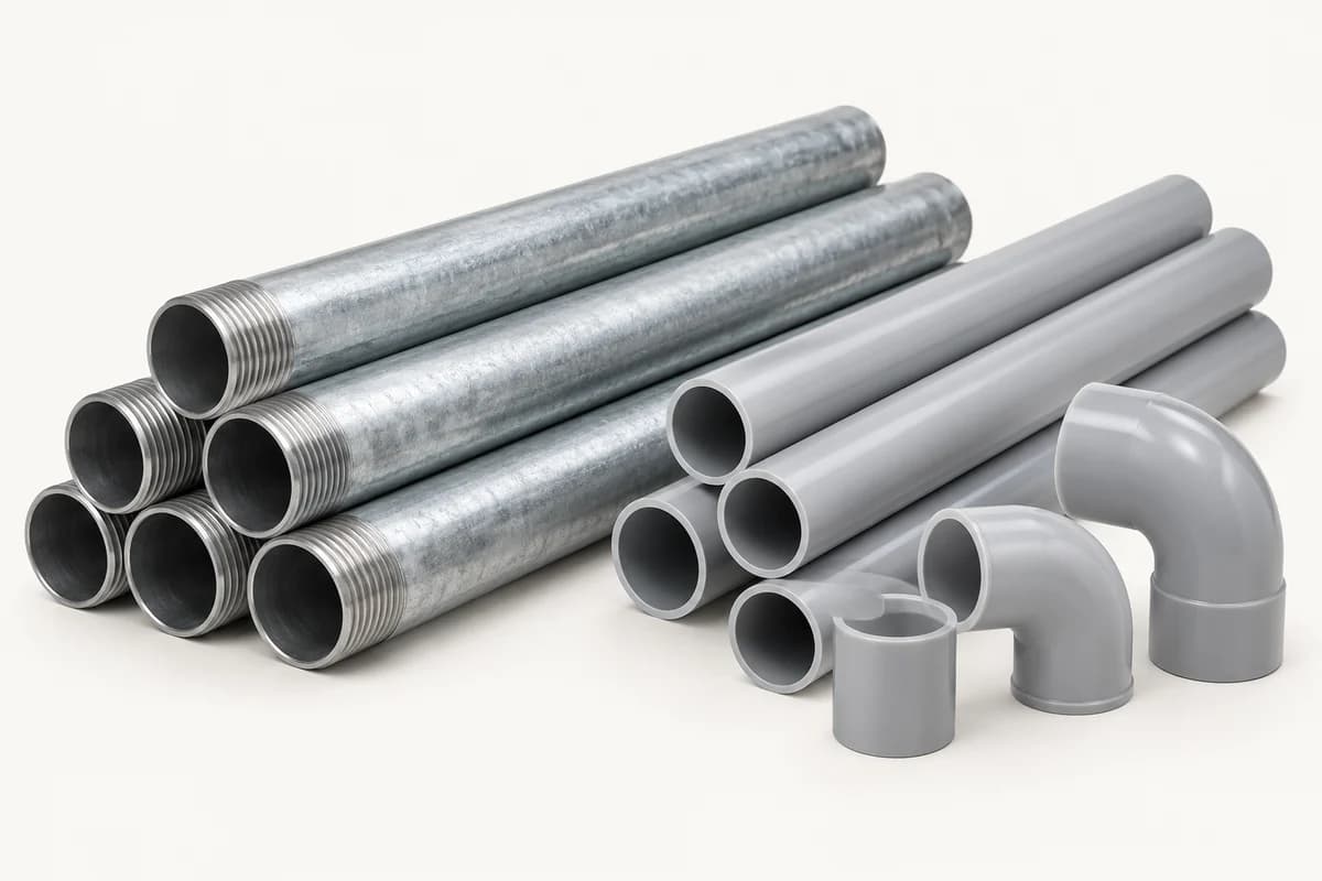 Representative steel poles, conduits & pipes